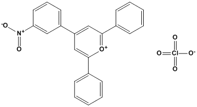 Molecular Structure of 7654-62-8 (Pyrylium, 4-(3-nitrophenyl)-2,6-diphenyl-, perchlorate)